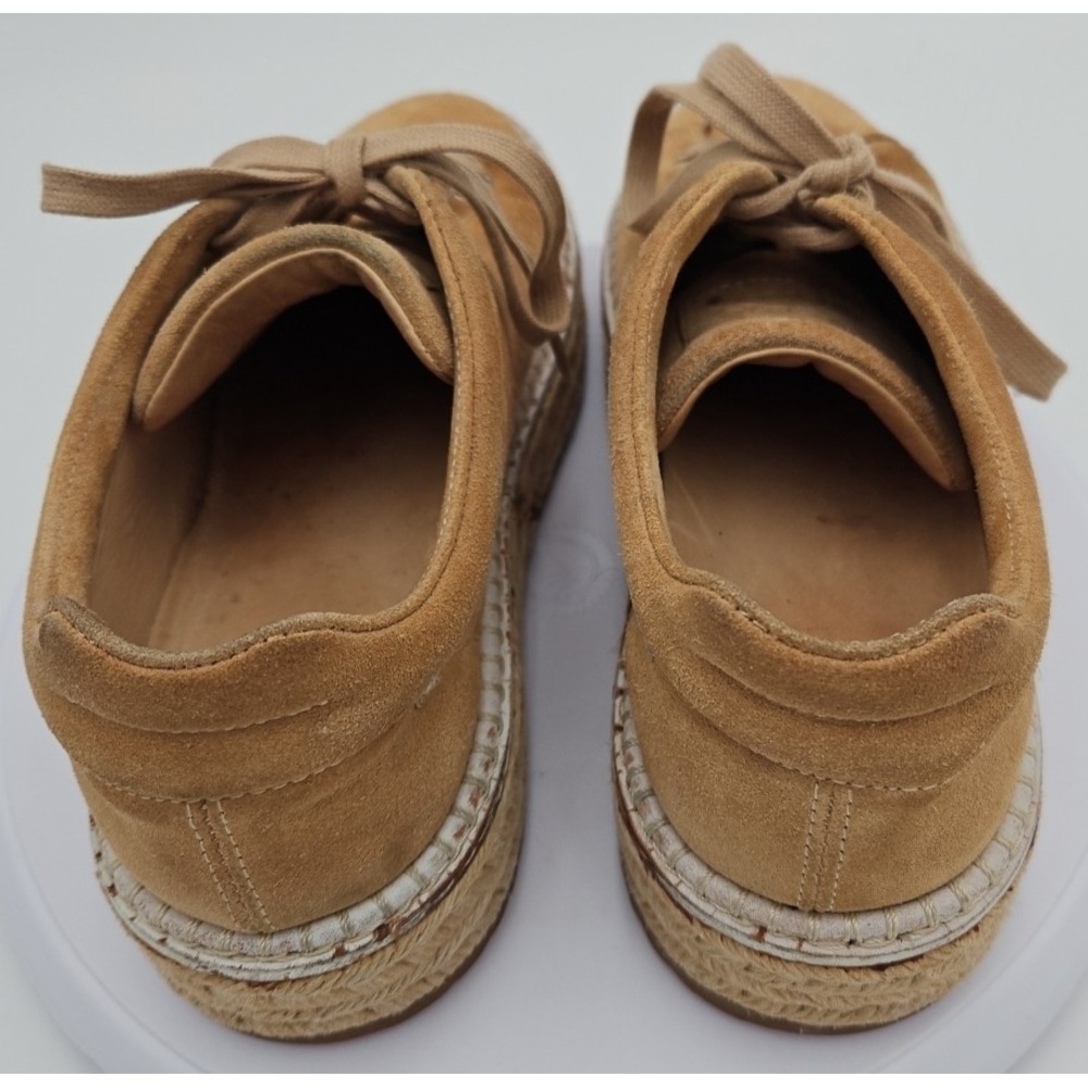 Rag & Bone KENT Tan EU/38.5 W/8.5 Suede Platform Espadrille Lace Up Sneaker *EUC - Picture 4 of 16